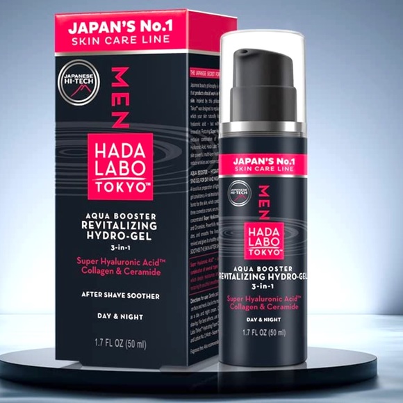 Hada Labo Tokyo Men Aqua Booster Revitalizing Hydro Gel 3 in 1, 1.7 Fl Oz. NWT. - Picture 3 of 3